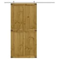Miniatyrbild 7 av 10: vidaXL Ladugårdsdörr CORONA 100x210 cm massiv furu