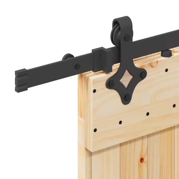 vidaXL skydedør med monteringssæt 70x210 cm massivt fyrretræ