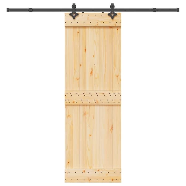 vidaXL skydedør med monteringssæt 70x210 cm massivt fyrretræ