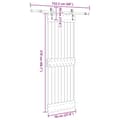 Miniatyrbilde 8 av 8: vidaXL Skyvedør med monteringstilbehør 70x210 cm heltre furu