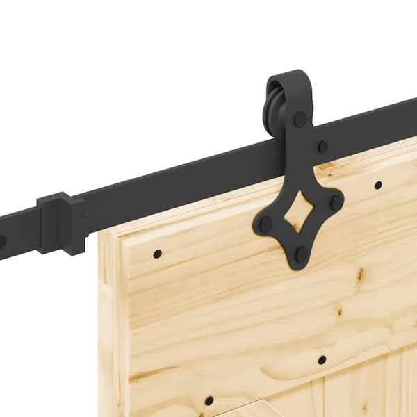 vidaXL Skjutdörr med beslag 70x210 cm massiv furu