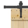 Miniatyrbillede 6 af 8: vidaXL skydedør med monteringssæt 70x210 cm massivt fyrretræ