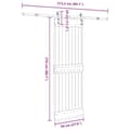 Miniatyrbillede 8 af 8: vidaXL skydedør med monteringssæt 70x210 cm massivt fyrretræ