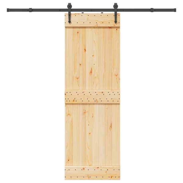 vidaXL skydedør med monteringssæt 70x210 cm massivt fyrretræ