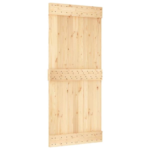 vidaXL Liukuovi asennustarvikkeineen 90x210 cm täysi mänty