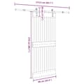 Pikkukuva 8 / 8: vidaXL Liukuovi asennustarvikkeineen 90x210 cm täysi mänty
