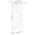 Pikkukuva 8 / 8: vidaXL Liukuovi asennustarvikkeineen 85x210 cm täysi mänty