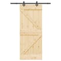 Pikkukuva 1 / 8: vidaXL Liukuovi asennustarvikkeineen 85x210 cm täysi mänty