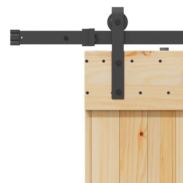 vidaXL Skjutdörr med beslag 100x210 cm massiv furu