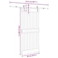 Miniatyrbilde 8 av 8: vidaXL Skyvedør med monteringstilbehør 95x210 cm heltre furu
