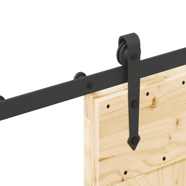 vidaXL Skjutdörr med beslag 85x210 cm massiv furu