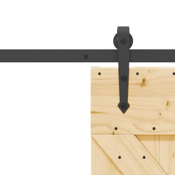 vidaXL Skjutdörr med beslag 85x210 cm massiv furu