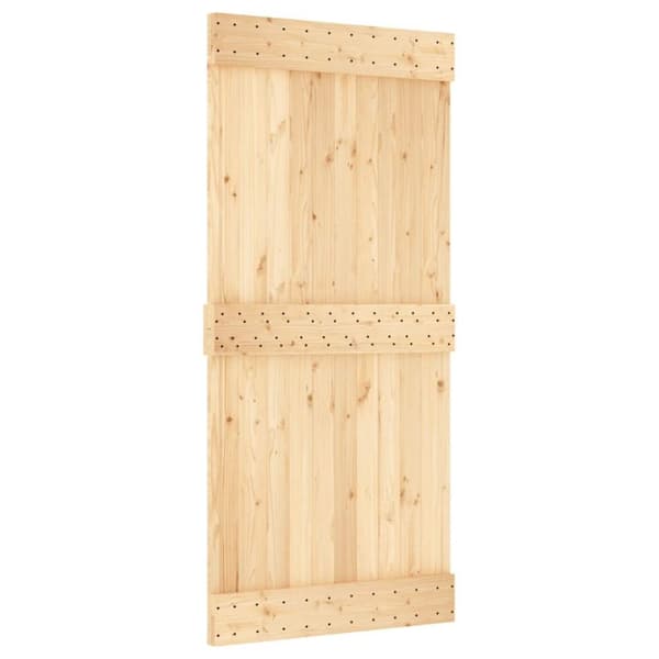 vidaXL skydedør med monteringssæt 100x210 cm massivt fyrretræ