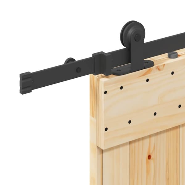 vidaXL skydedør med monteringssæt 100x210 cm massivt fyrretræ