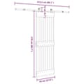 Miniatyrbilde 8 av 8: vidaXL Skyvedør med monteringstilbehør 70x210 cm heltre furu