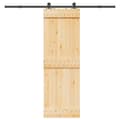 Miniatyrbilde 1 av 8: vidaXL Skyvedør med monteringstilbehør 70x210 cm heltre furu