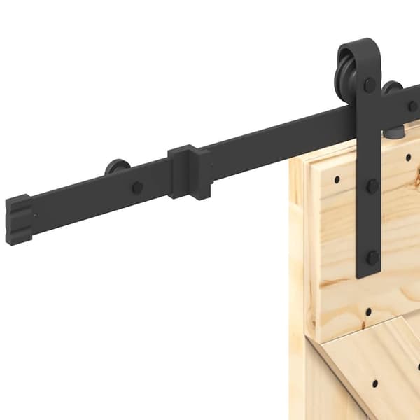 vidaXL Skjutdörr med beslag 85x210 cm massiv furu