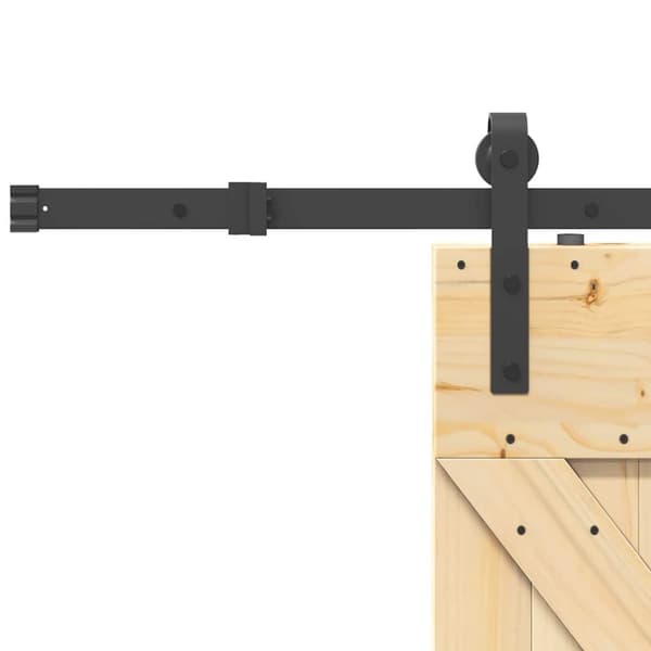 vidaXL Skjutdörr med beslag 85x210 cm massiv furu