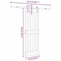 Miniatyrbillede 8 af 8: vidaXL skydedør med monteringssæt 70x210 cm massivt fyrretræ
