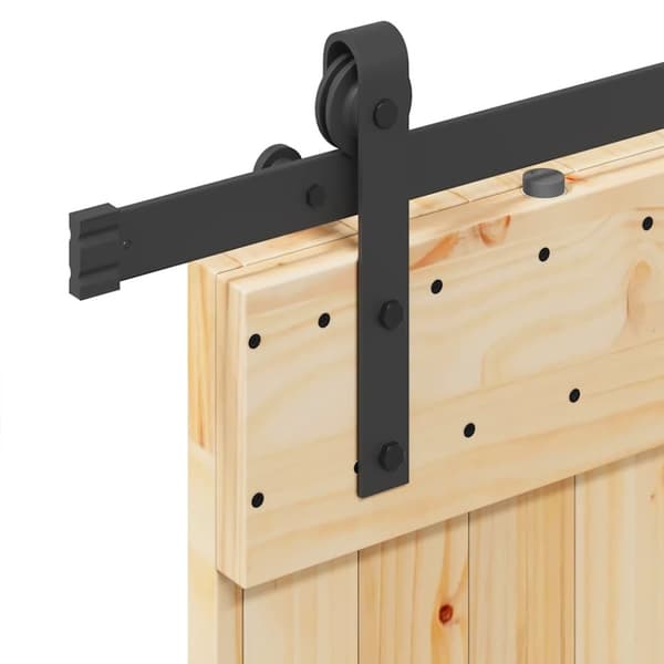 vidaXL skydedør med monteringssæt 70x210 cm massivt fyrretræ