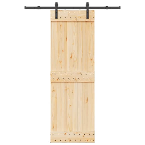 vidaXL skydedør med monteringssæt 70x210 cm massivt fyrretræ