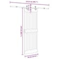 Miniatyrbilde 8 av 8: vidaXL Skyvedør med monteringstilbehør 70x210 cm heltre furu