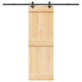 Miniatyrbilde 1 av 8: vidaXL Skyvedør med monteringstilbehør 70x210 cm heltre furu