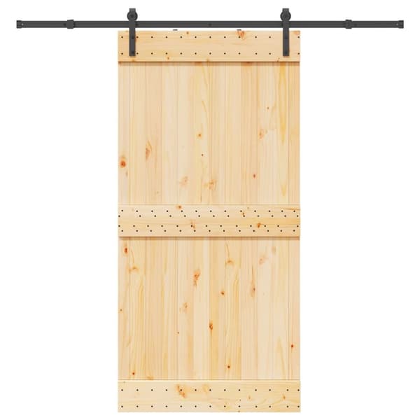 vidaXL Liukuovi asennustarvikkeineen 100x210 cm täysi mänty