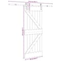 Pikkukuva 8 / 8: vidaXL Liukuovi asennustarvikkeineen 85x210 cm täysi mänty