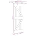 Pikkukuva 8 / 8: vidaXL Liukuovi asennustarvikkeineen 70x210 cm täysi mänty