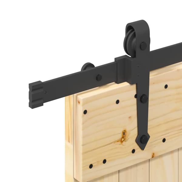 vidaXL Skjutdörr med beslag 100x210 cm massiv furu