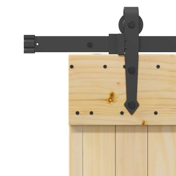 vidaXL Skjutdörr med beslag 100x210 cm massiv furu