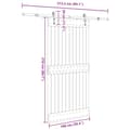 Pikkukuva 8 / 8: vidaXL Liukuovi asennustarvikkeineen 100x210 cm täysi mänty