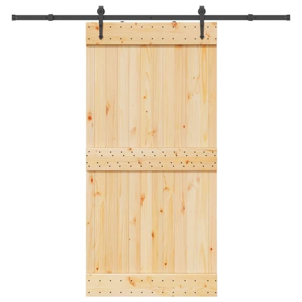 vidaXL Liukuovi asennustarvikkeineen 100x210 cm täysi mänty