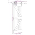 Pikkukuva 8 / 8: vidaXL Liukuovi asennustarvikkeineen 70x210 cm täysi mänty