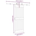 Pikkukuva 8 / 8: vidaXL Liukuovi asennustarvikkeineen 80x210 cm täysi mänty