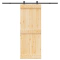 Pikkukuva 1 / 8: vidaXL Liukuovi asennustarvikkeineen 80x210 cm täysi mänty
