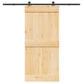 Miniatyrbilde 1 av 8: vidaXL Skyvedør med monteringstilbehør 95x210 cm heltre furu