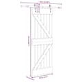 Miniatyrbilde 8 av 8: vidaXL Skyvedør med monteringstilbehør 70x210 cm heltre furu