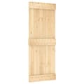 Pikkukuva 3 / 8: vidaXL Liukuovi asennustarvikkeineen 80x210 cm täysi mänty