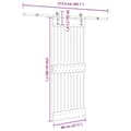 Pikkukuva 8 / 8: vidaXL Liukuovi asennustarvikkeineen 80x210 cm täysi mänty