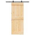 Pikkukuva 1 / 8: vidaXL Liukuovi asennustarvikkeineen 80x210 cm täysi mänty