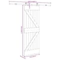 Pikkukuva 8 / 8: vidaXL Liukuovi asennustarvikkeineen 70x210 cm täysi mänty