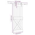 Miniatyrbilde 8 av 8: vidaXL Skyvedør med monteringstilbehør 80x210 cm heltre furu