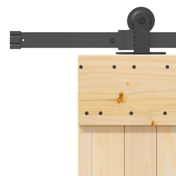 vidaXL skydedør med monteringssæt 95x210 cm massivt fyrretræ