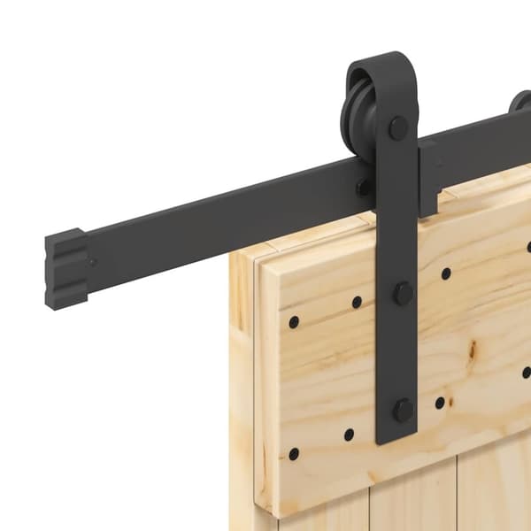 vidaXL Skjutdörr med beslag 90x210 cm massiv furu
