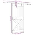 Miniatyrbilde 8 av 8: vidaXL Skyvedør med monteringstilbehør 95x210 cm heltre furu
