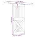 Pikkukuva 7 / 7: vidaXL Liukuovi asennustarvikkeineen 90x210 cm täysi mänty