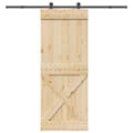 Pikkukuva 1 / 7: vidaXL Liukuovi asennustarvikkeineen 90x210 cm täysi mänty