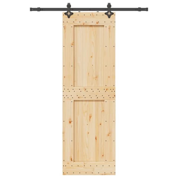 vidaXL skydedør med monteringssæt 70x210 cm massivt fyrretræ